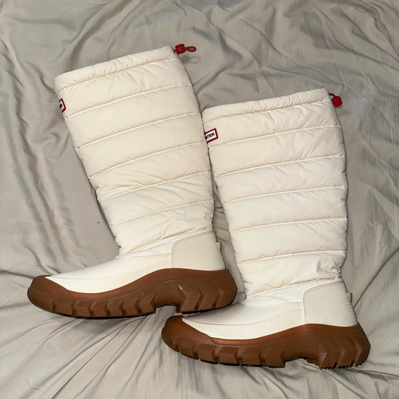 Hunter Shoes - Hunter Women's White and Brown Winter Boots